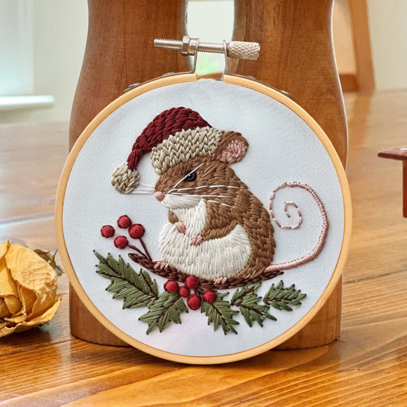 Rubbyoo Embroidery Kit-  Cute Mouse On A Branch - image 6