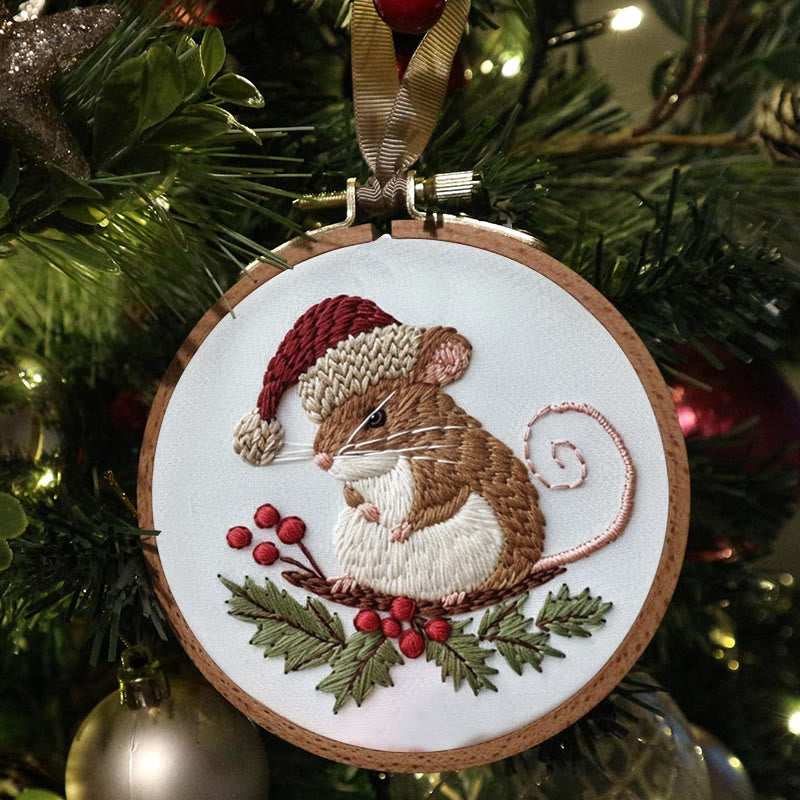 Rubbyoo Embroidery Kit-  Cute Mouse On A Branch - image 5
