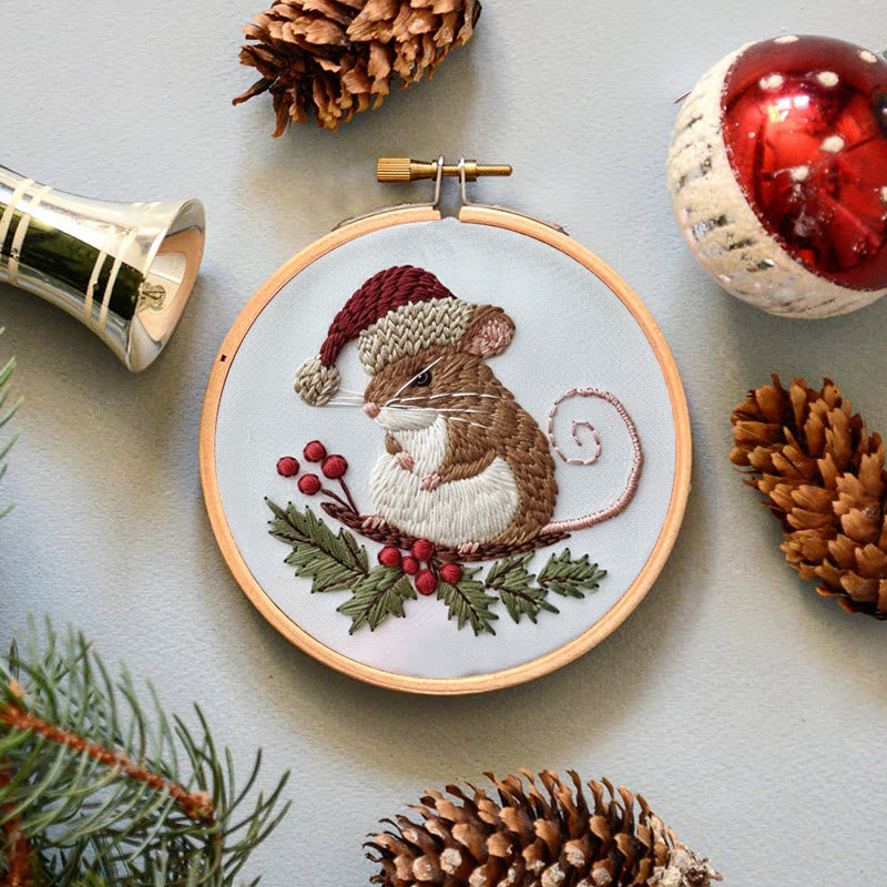 Rubbyoo Embroidery Kit-  Cute Mouse On A Branch - image 7