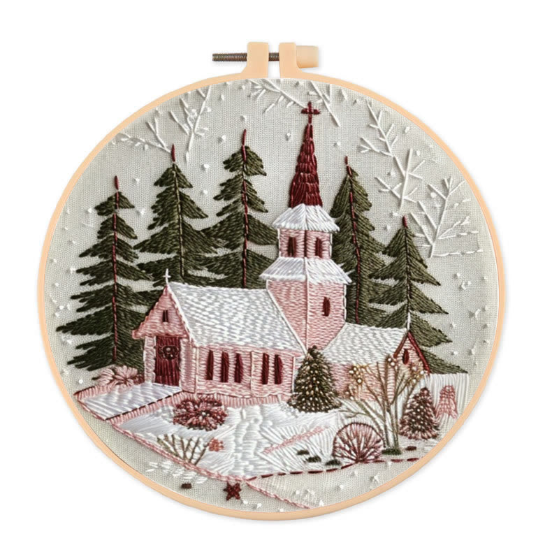 Rubbyoo Embroidery Kit-  Winter Church - image 0