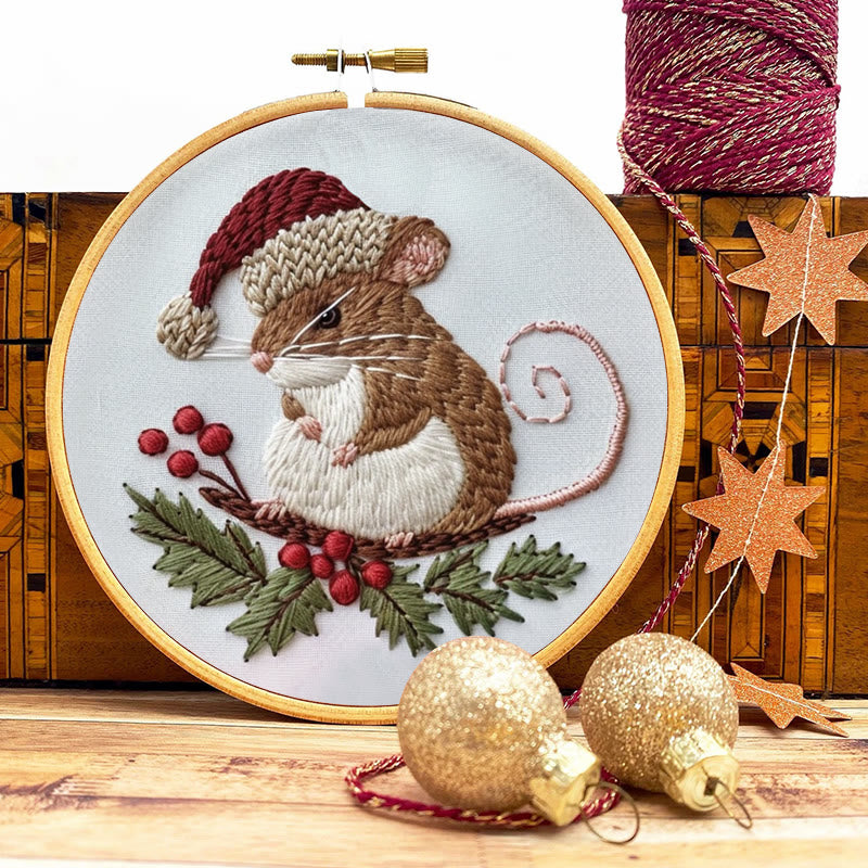 Rubbyoo Embroidery Kit-  Cute Mouse On A Branch - image 8
