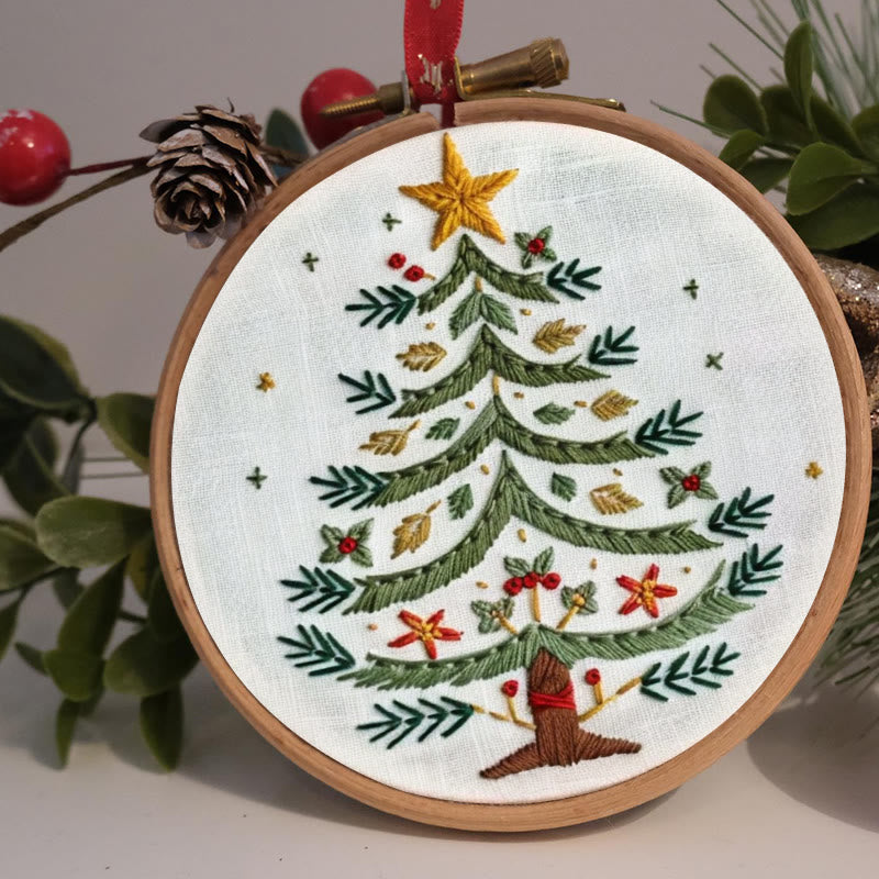 Rubbyoo Embroidery Kit- Christmas Elements Tree 2 - image 1