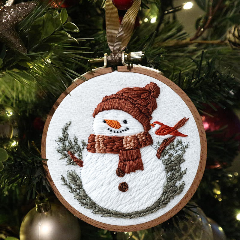 Rubbyoo Embroidery Kit- Snowman With Bird - image 6