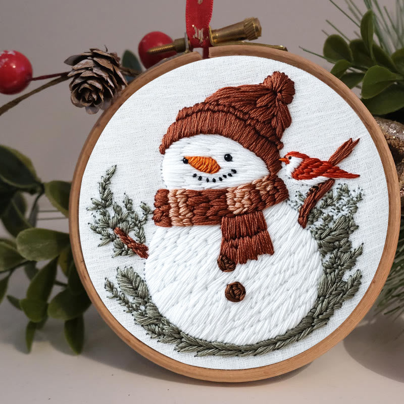 Rubbyoo Embroidery Kit- Snowman With Bird - image 2