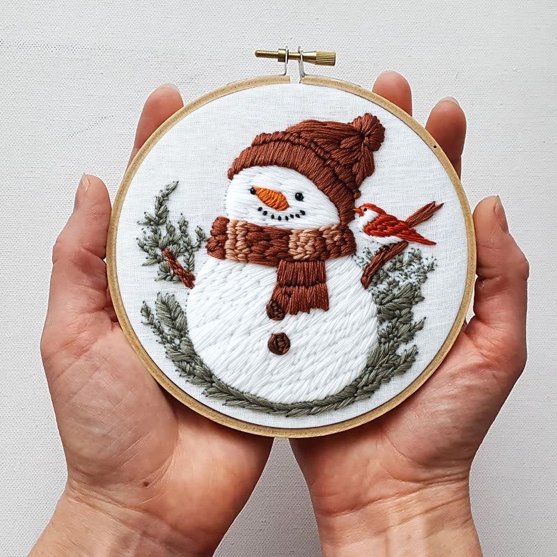 Rubbyoo Embroidery Kit- Snowman With Bird - image 4
