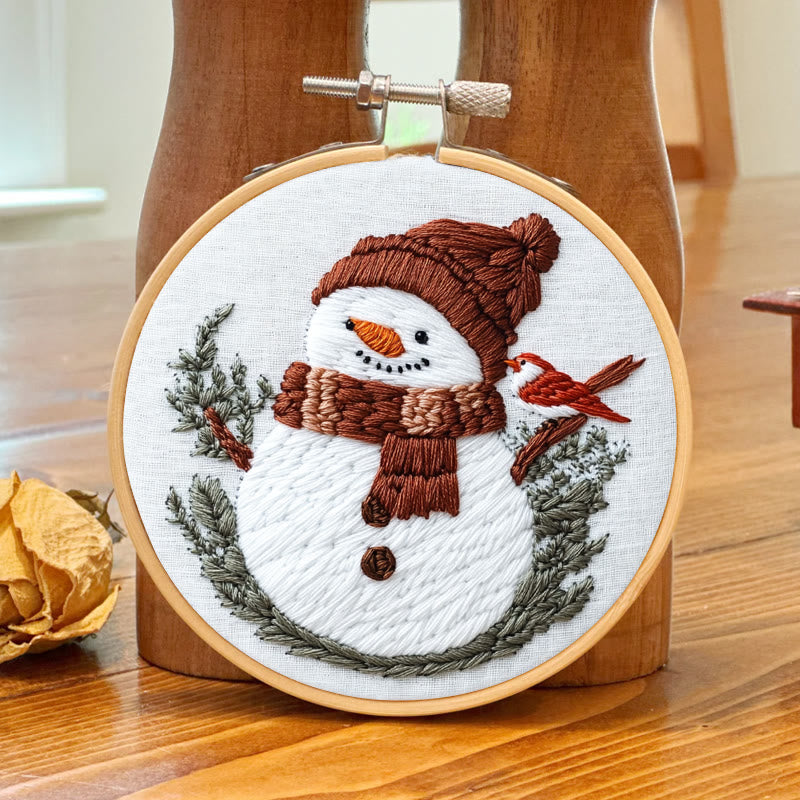 Rubbyoo Embroidery Kit- Snowman With Bird - image 7