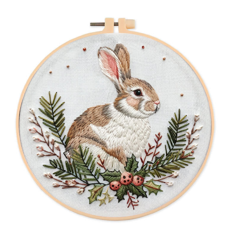 Rubbyoo Embroidery Kit-  Christmas Bunny - image 0