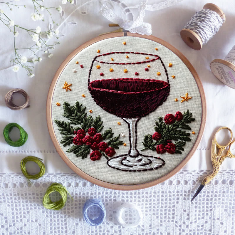 Rubbyoo Embroidery Kit-  Christmas  Red Wine - image 7