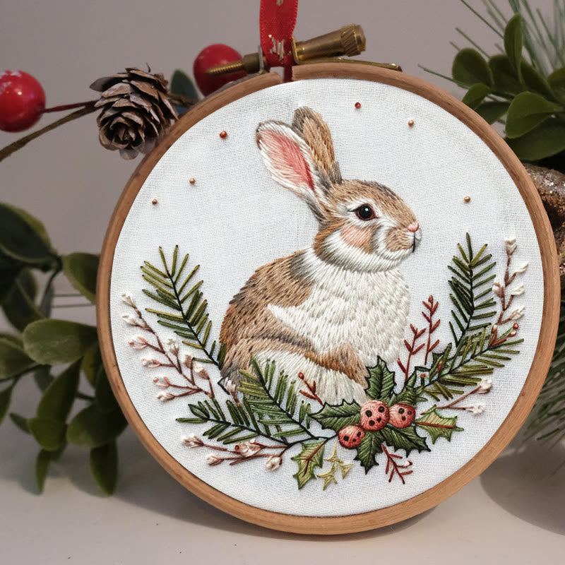 Rubbyoo Embroidery Kit-  Christmas Bunny - image 1