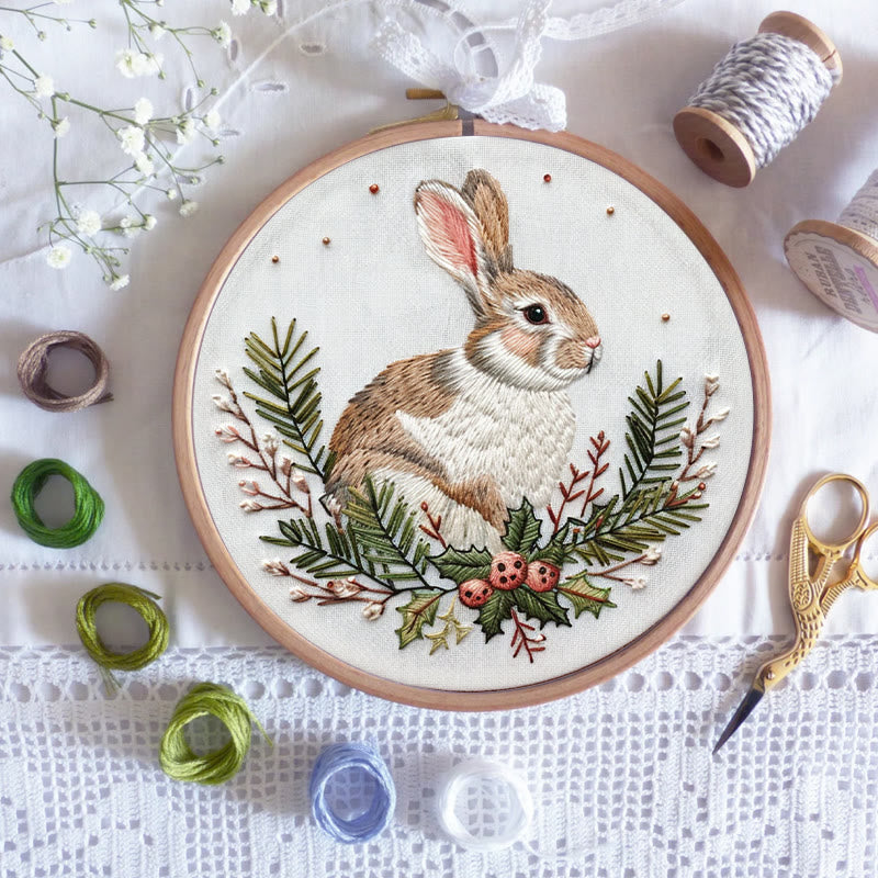 Rubbyoo Embroidery Kit-  Christmas Bunny - image 4