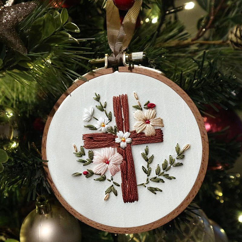 Rubbyoo Embroidery Kit- Floral Cross 2 - image 6