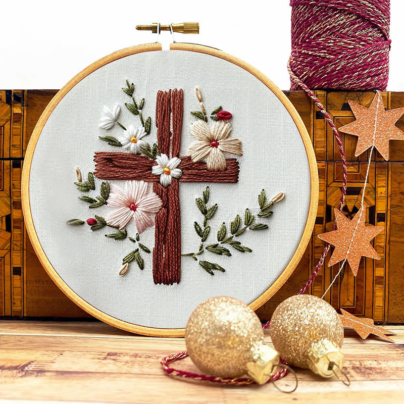 Rubbyoo Embroidery Kit- Floral Cross 2 - image 8