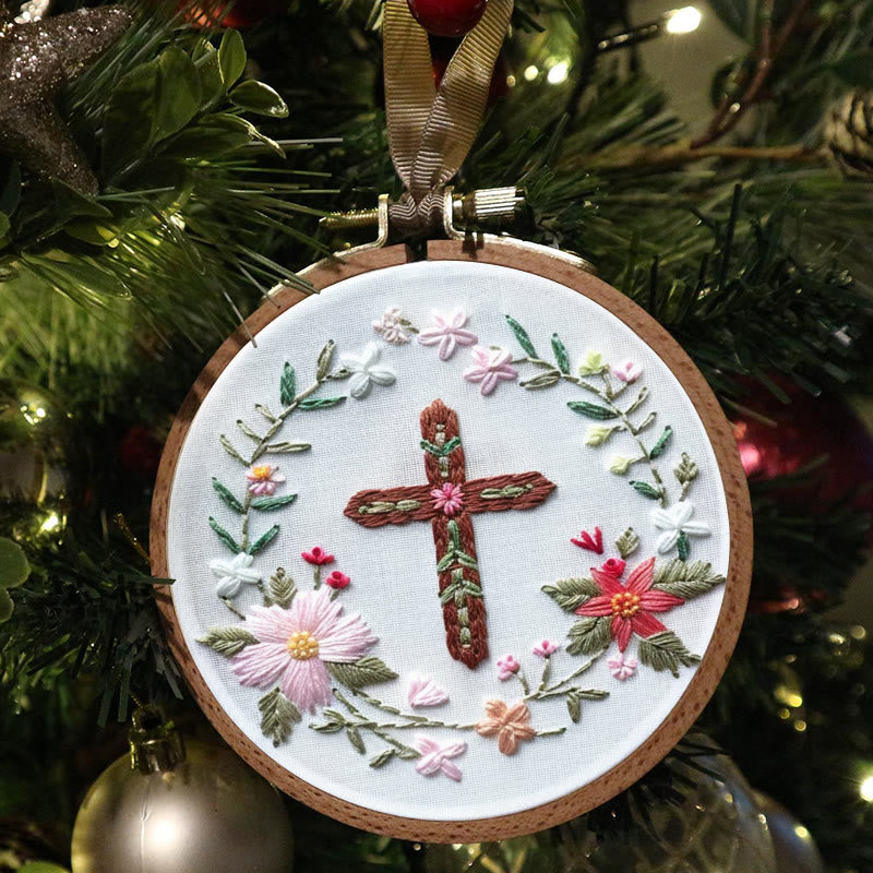 Rubbyoo Embroidery Kit- Floral Cross - image 5