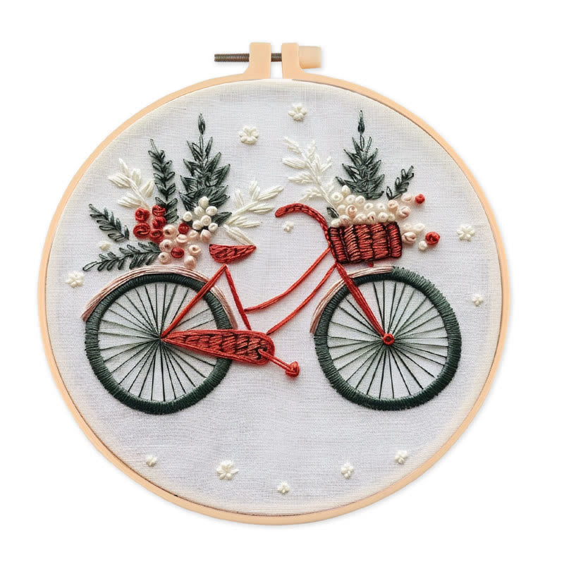 Rubbyoo Embroidery Kit-  Christmas Bike - image 0