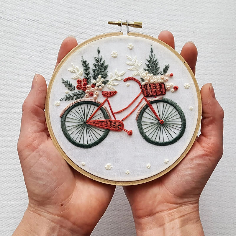 Rubbyoo Embroidery Kit-  Christmas Bike - image 2