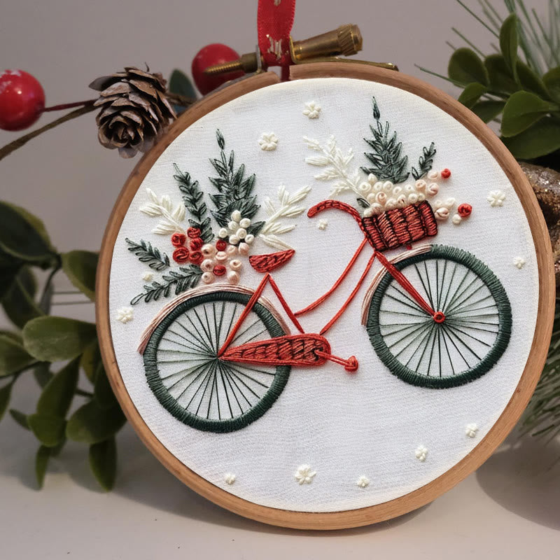 Rubbyoo Embroidery Kit-  Christmas Bike - image 1