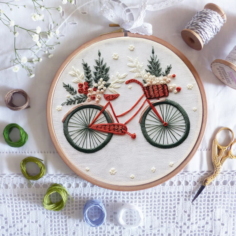 Rubbyoo Embroidery Kit-  Christmas Bike - image 4