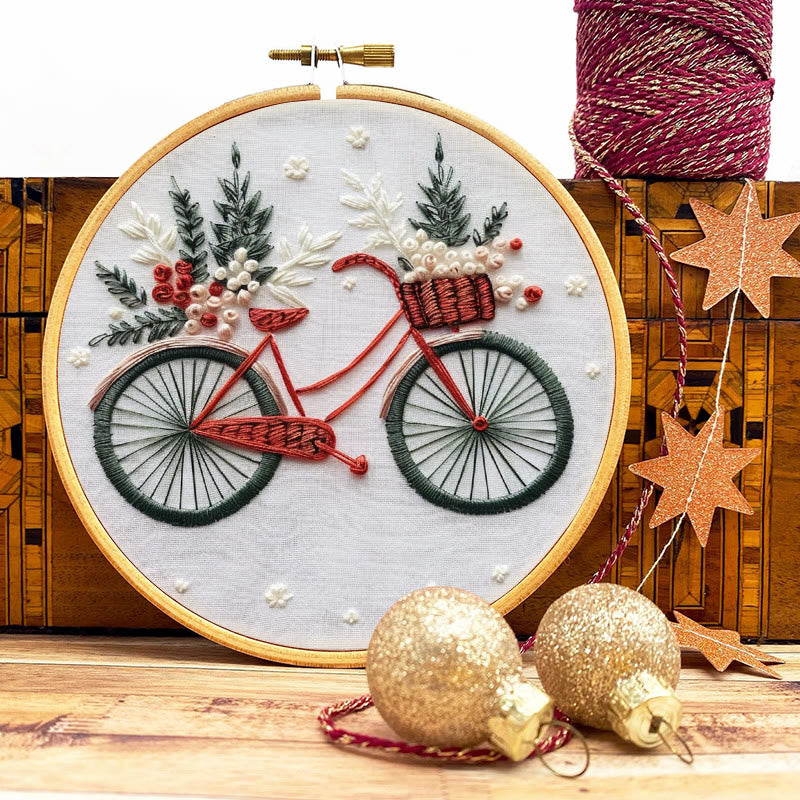 Rubbyoo Embroidery Kit-  Christmas Bike - image 8