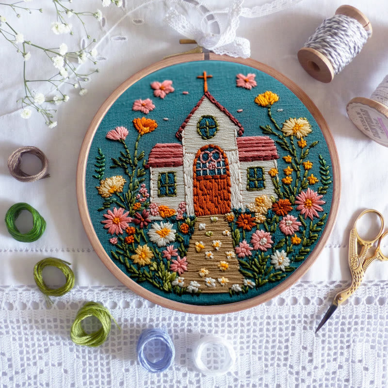 Rubbyoo Embroidery Kit-  Bible Verse Chruch - image 1