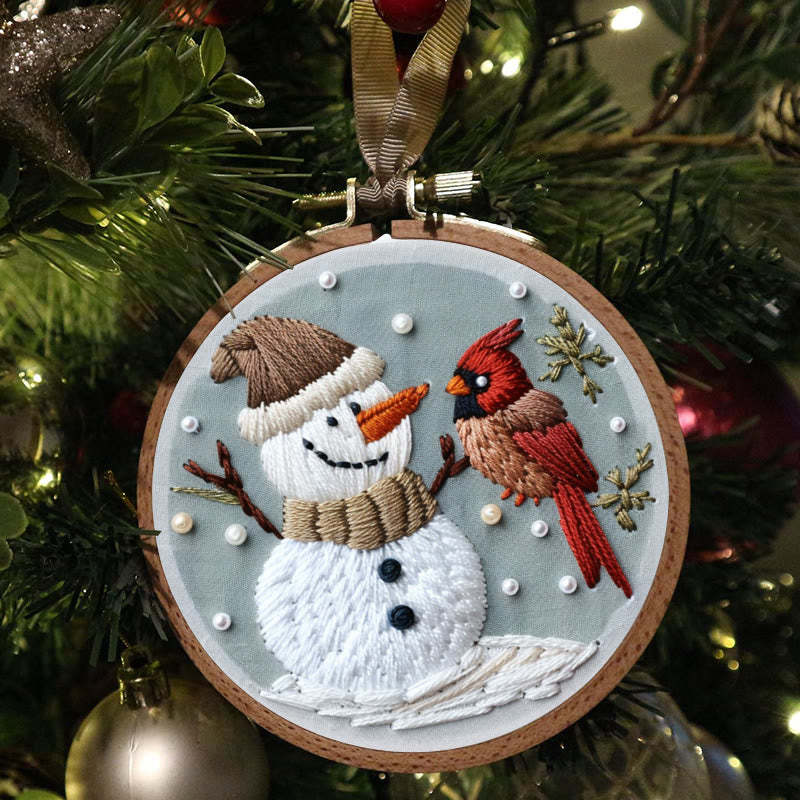 Rubbyoo Embroidery Kit-  Snowman With Bird 2 - image 6