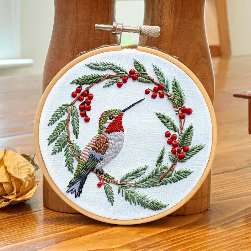 Rubbyoo Embroidery Kit- Christmas Hummingbird - image 6