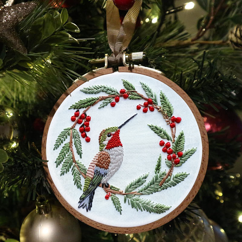 Rubbyoo Embroidery Kit- Christmas Hummingbird - image 7