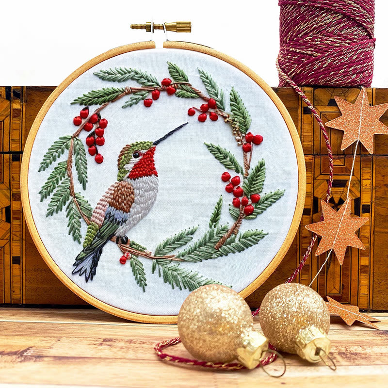 Rubbyoo Embroidery Kit- Christmas Hummingbird - image 8