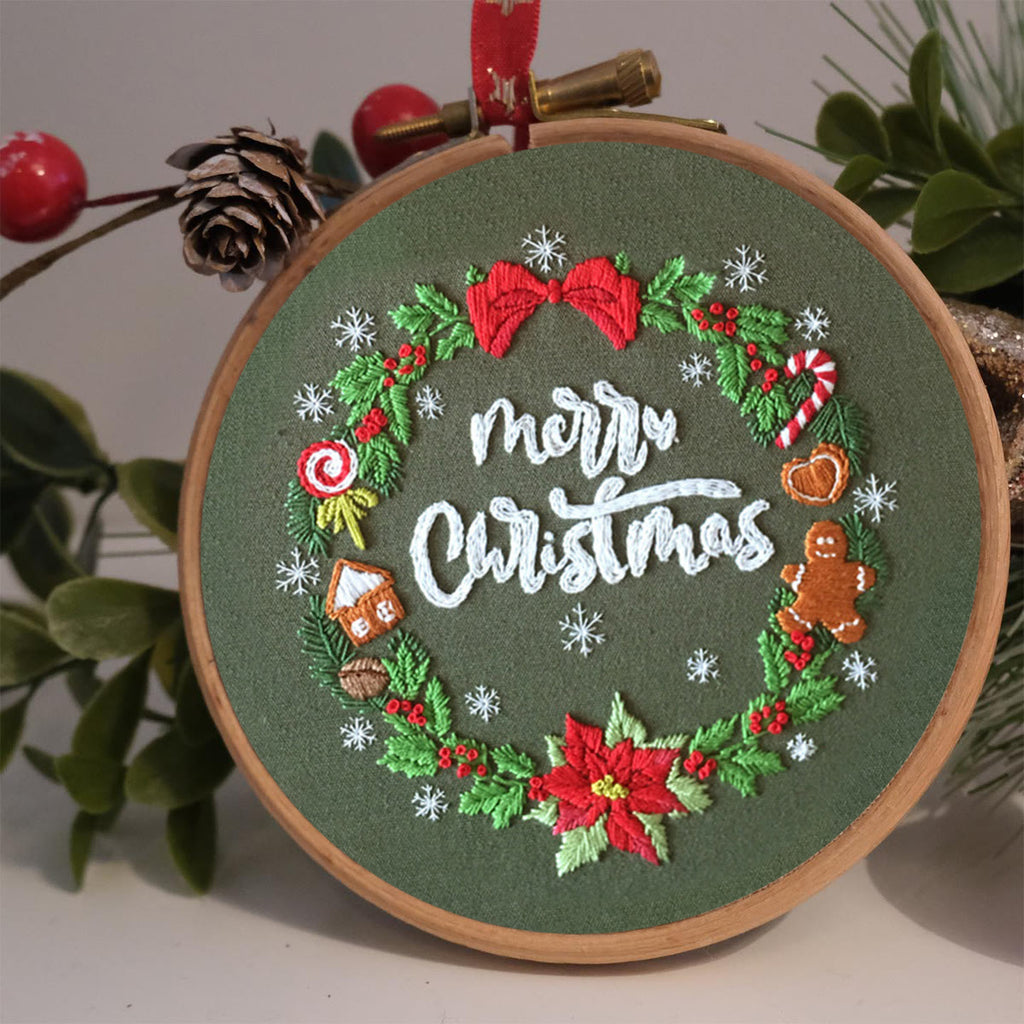 Rubbyoo Embroidery Kit- Xmas Wreath - image 1
