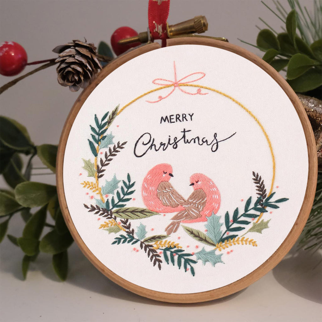 Rubbyoo Embroidery Kit-   Merry Christmas Bird - image 2