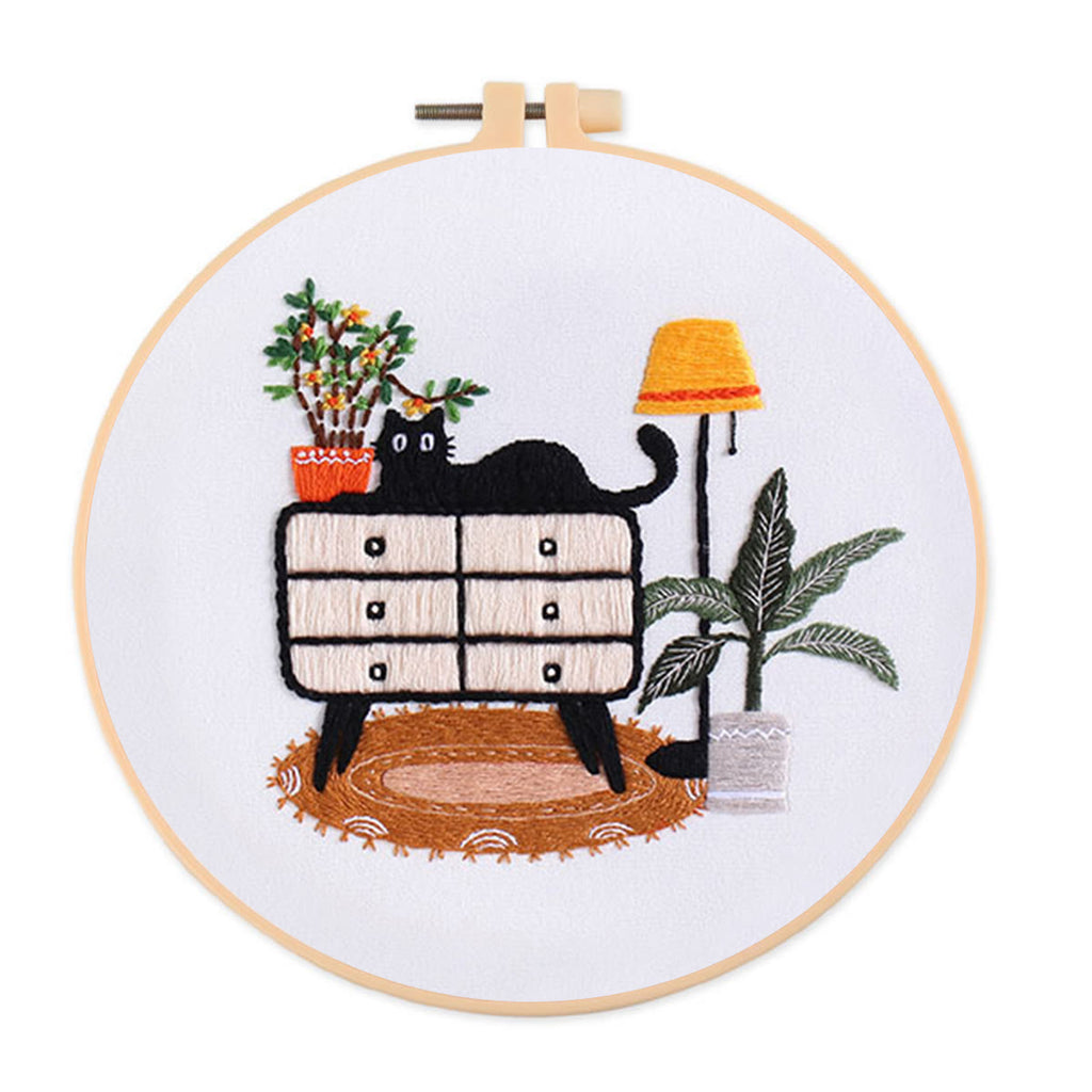 Rubbyoo Embroidery Kit-  Cat On Cupboard - image 0