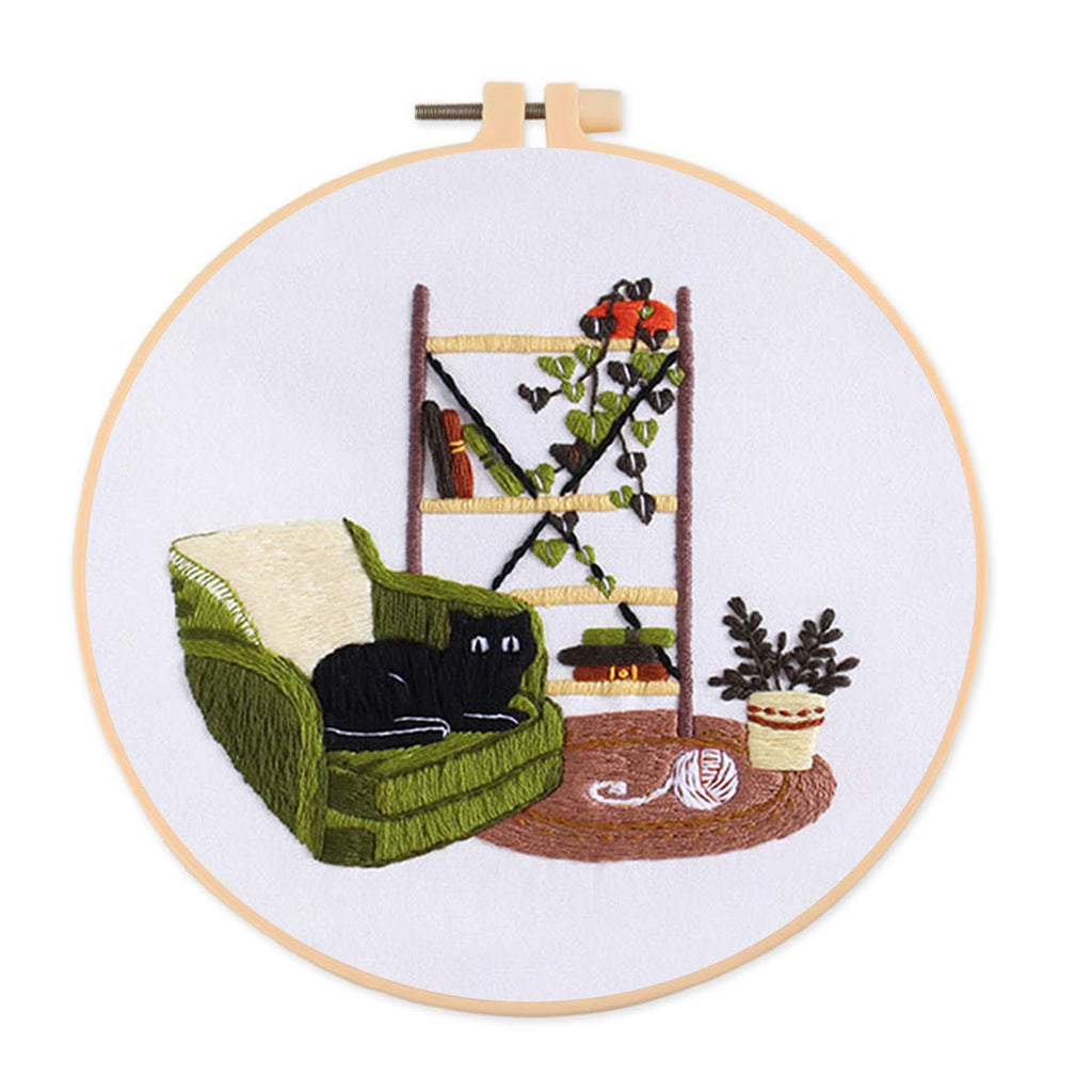 Rubbyoo Embroidery Kit- Cat On Sofa - image 0