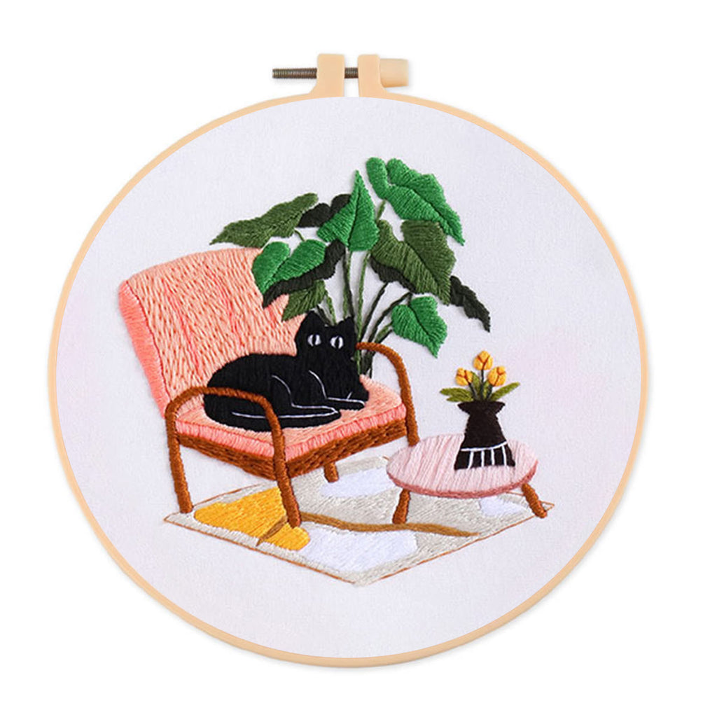Rubbyoo Embroidery Kit-  Cat On Chair - image 0