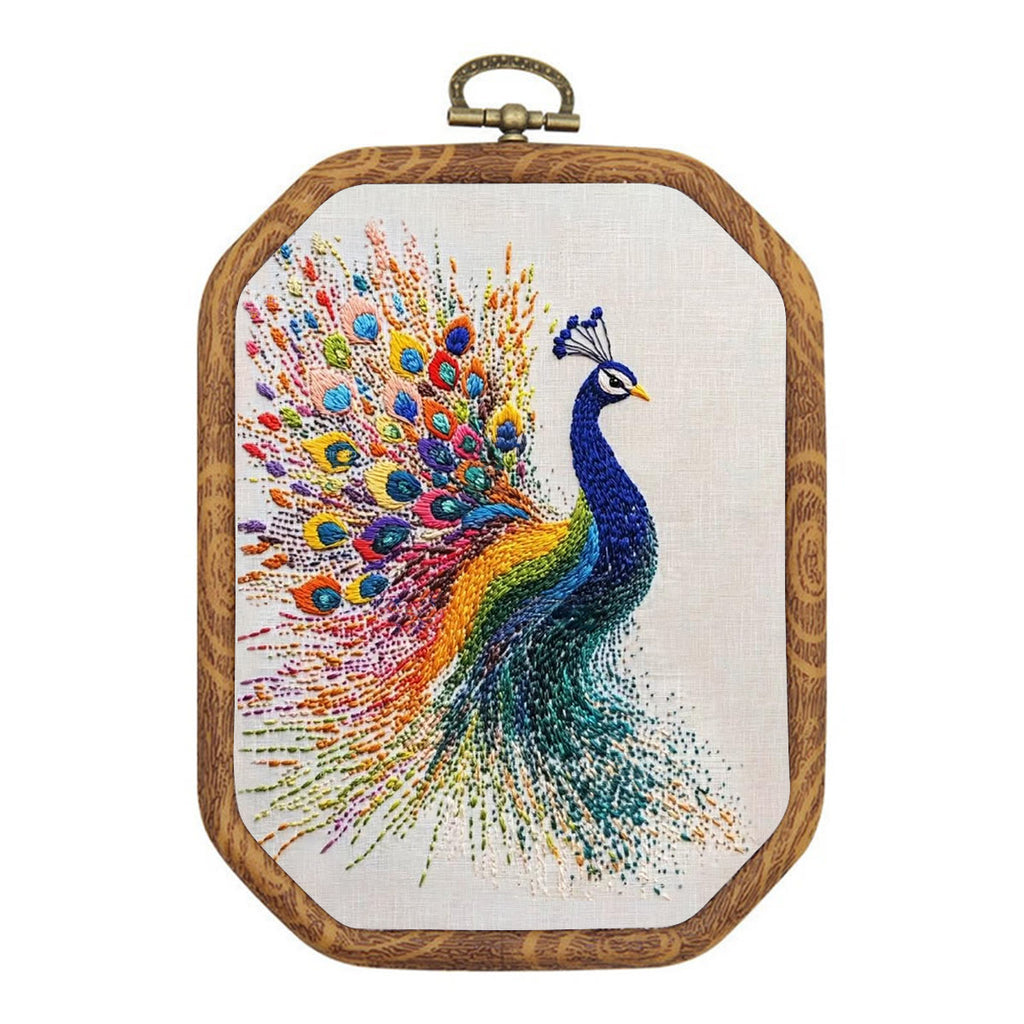 Rubbyoo Embroidery Kit-  Colorful Tail Peacock - image 0