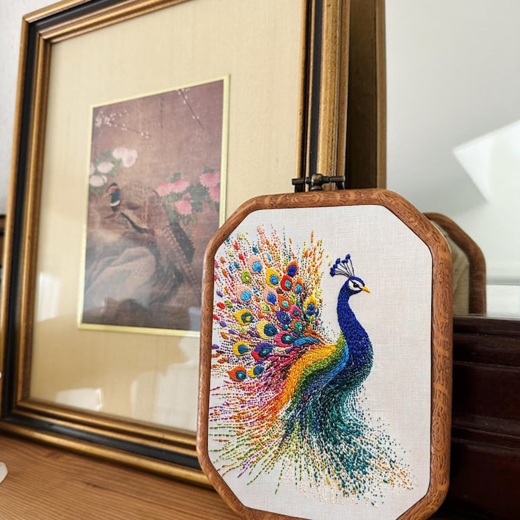 Rubbyoo Embroidery Kit-  Colorful Tail Peacock - image 2