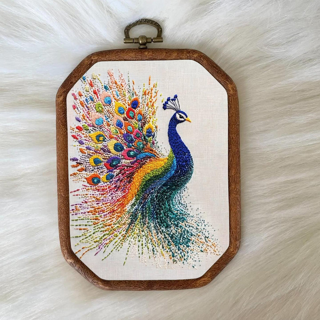 Rubbyoo Embroidery Kit-  Colorful Tail Peacock - image 7