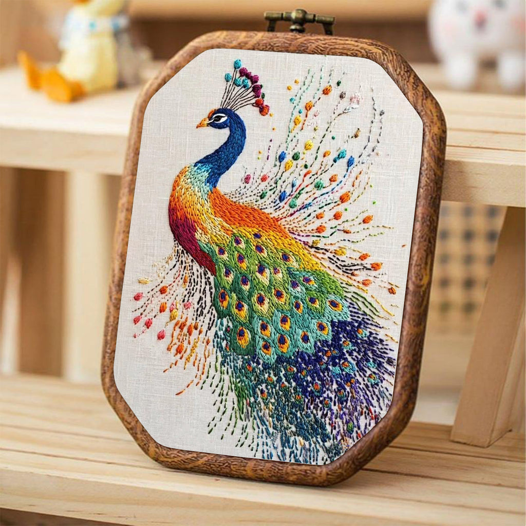 Rubbyoo Embroidery Kit-  Colorful Peacock - image 3