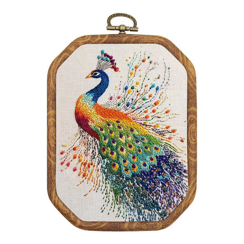 Rubbyoo Embroidery Kit-  Colorful Peacock - image 0
