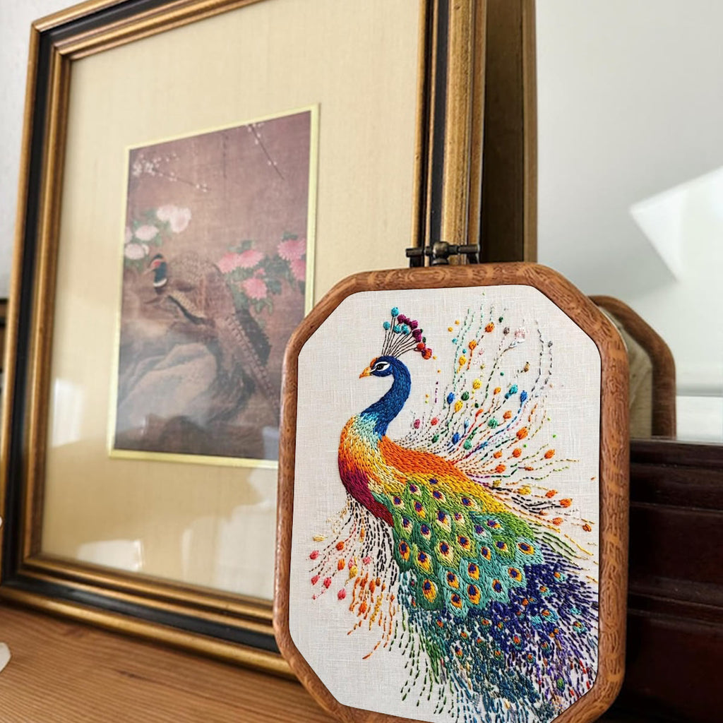 Rubbyoo Embroidery Kit-  Colorful Peacock - image 2