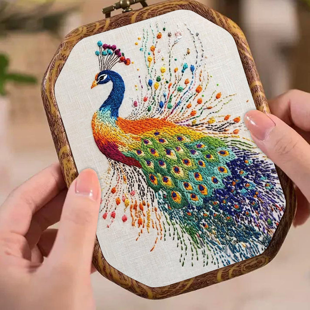 Rubbyoo Embroidery Kit-  Colorful Peacock - image 4