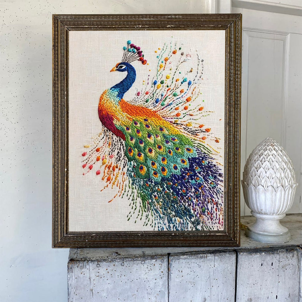 Rubbyoo Embroidery Kit-  Colorful Peacock - image 5