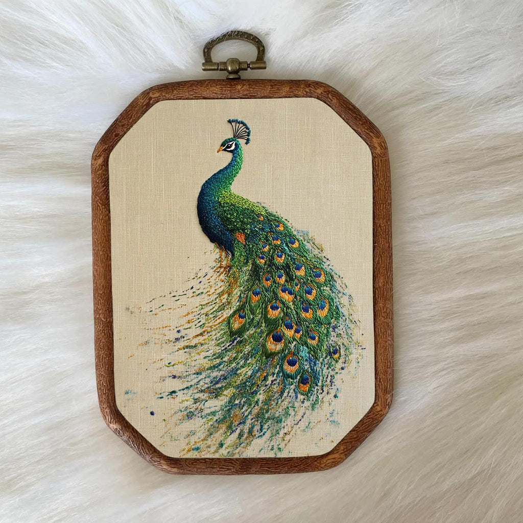 Rubbyoo Embroidery Kit-   Beautiful Tail Peacock 2 - image 7