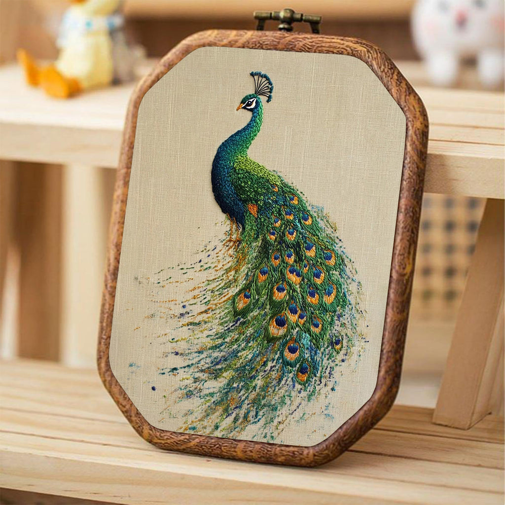 Rubbyoo Embroidery Kit-   Beautiful Tail Peacock 2 - image 3
