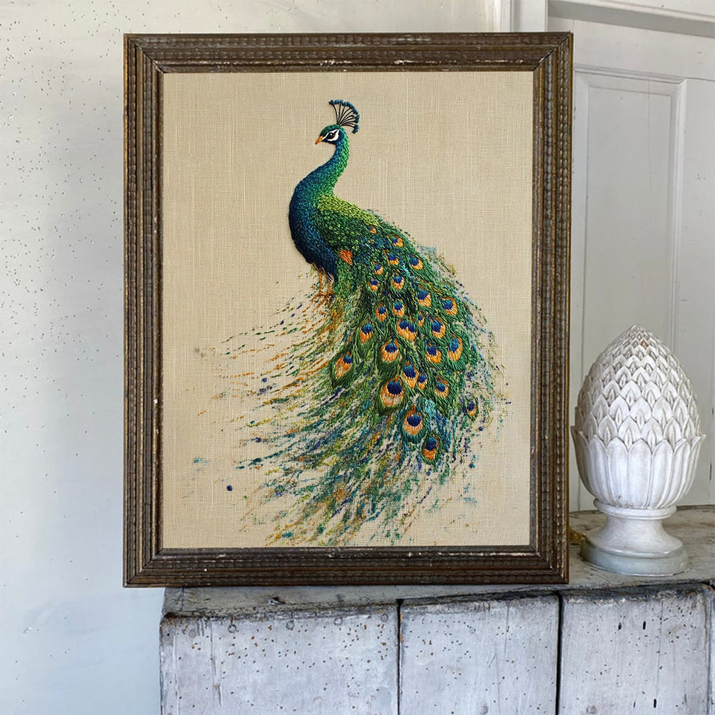 Rubbyoo Embroidery Kit-   Beautiful Tail Peacock 2 - image 6