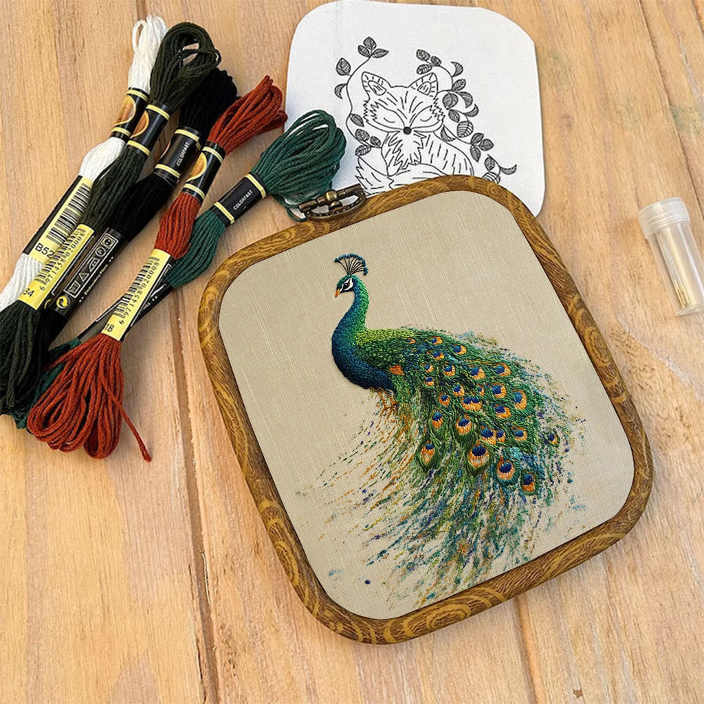 Rubbyoo Embroidery Kit-   Beautiful Tail Peacock 2 - image 8