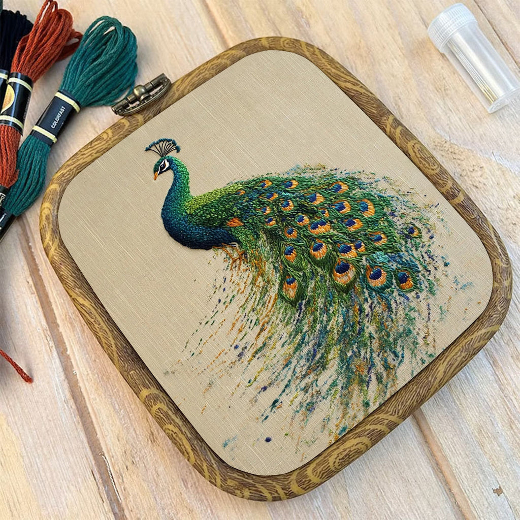 Rubbyoo Embroidery Kit-   Beautiful Tail Peacock 2 - image 9