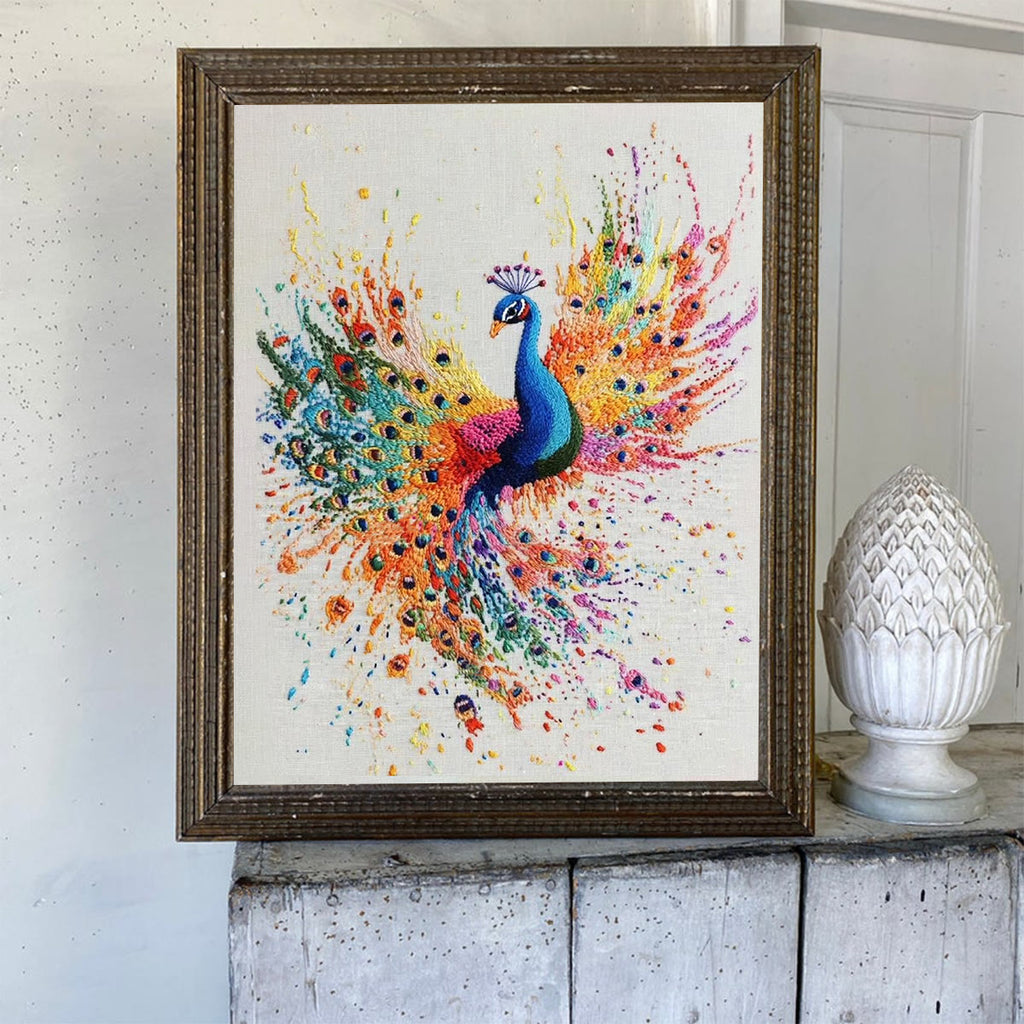 Rubbyoo Embroidery Kit-  Colorful Wings Peacock - image 6