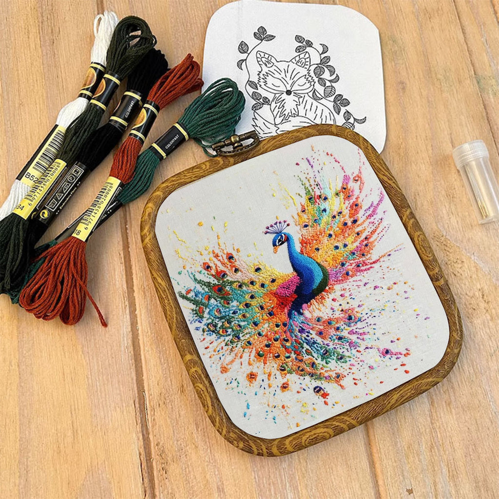 Rubbyoo Embroidery Kit-  Colorful Wings Peacock - image 8