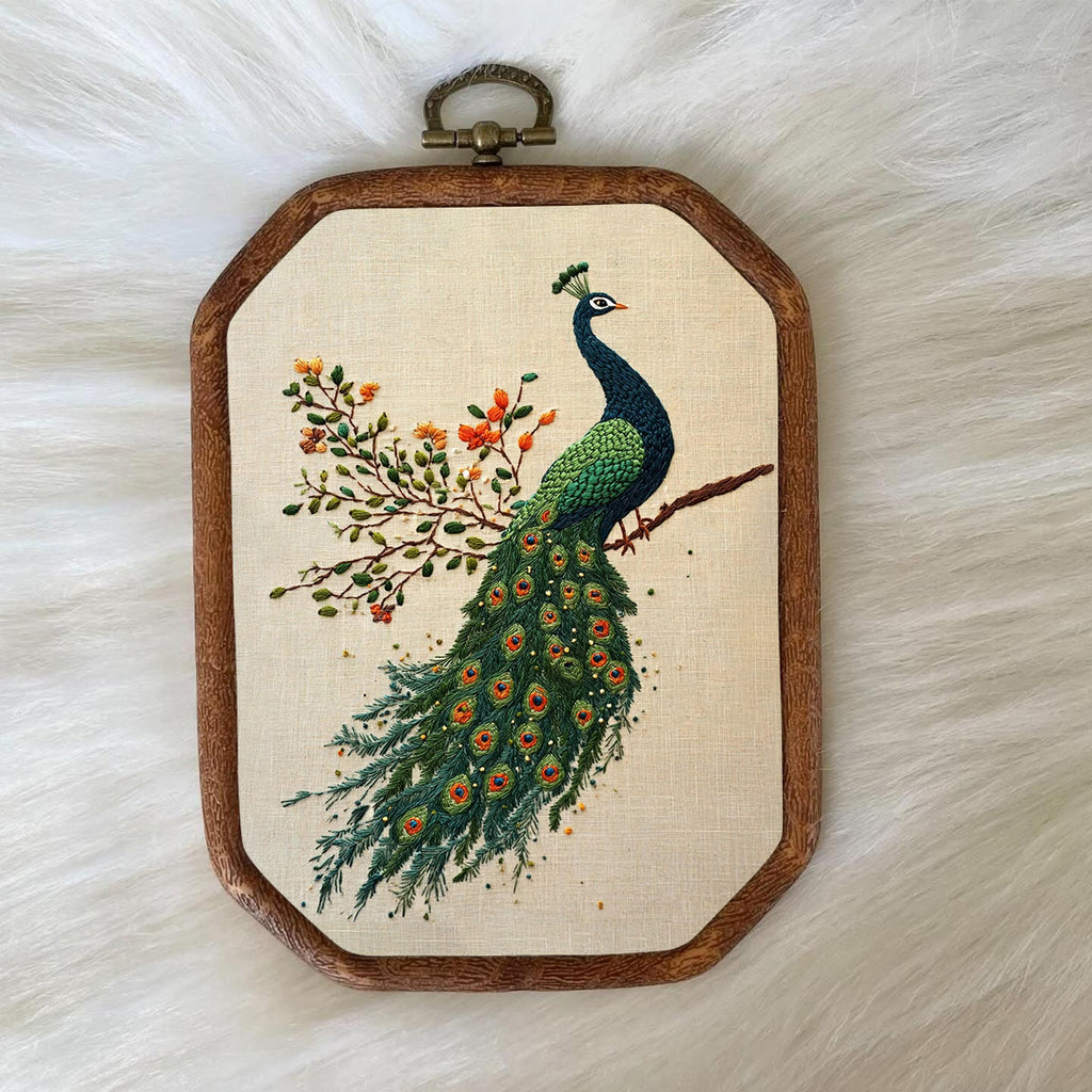 Rubbyoo Embroidery Kit-  Flower Branch Peacock - image 7