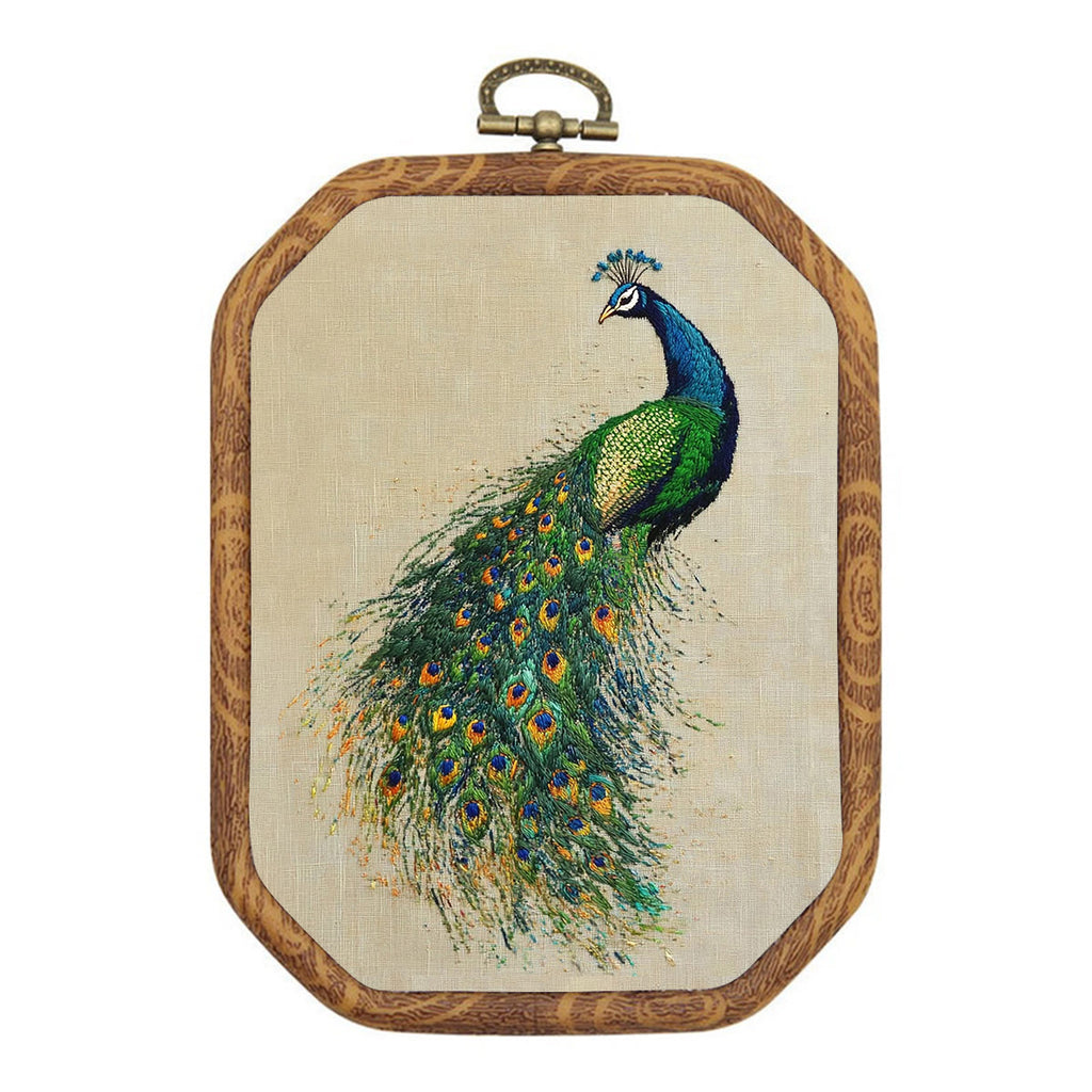 Rubbyoo Embroidery Kit-   Beautiful Tail Peacock - image 0