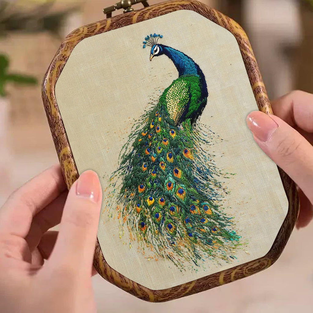 Rubbyoo Embroidery Kit-   Beautiful Tail Peacock - image 6